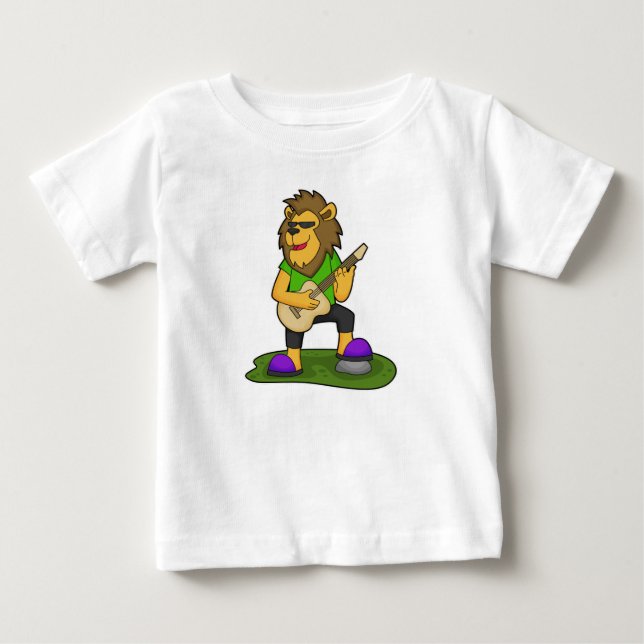 Camiseta De Bebé Música De Guitarra De Música De León (Anverso)