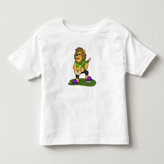 Camiseta De Bebé Música De Guitarra De Música De León (Anverso)
