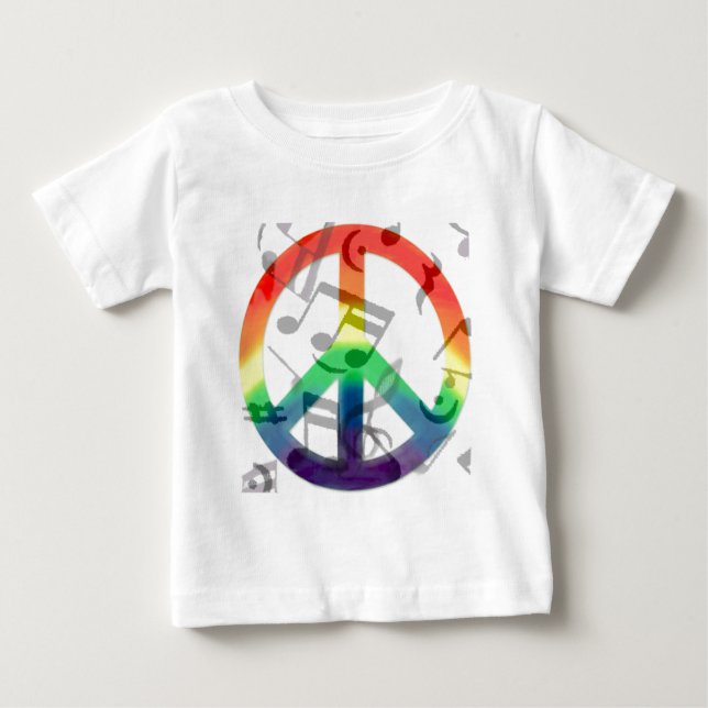 Camiseta De Bebé Música de paz_ (Anverso)
