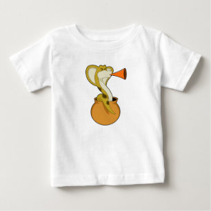 Camiseta De Bebé Música de trompeta de serpiente
