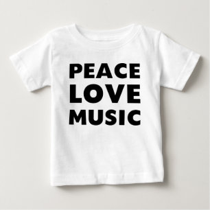 Camiseta De Bebé Música del amor de la paz