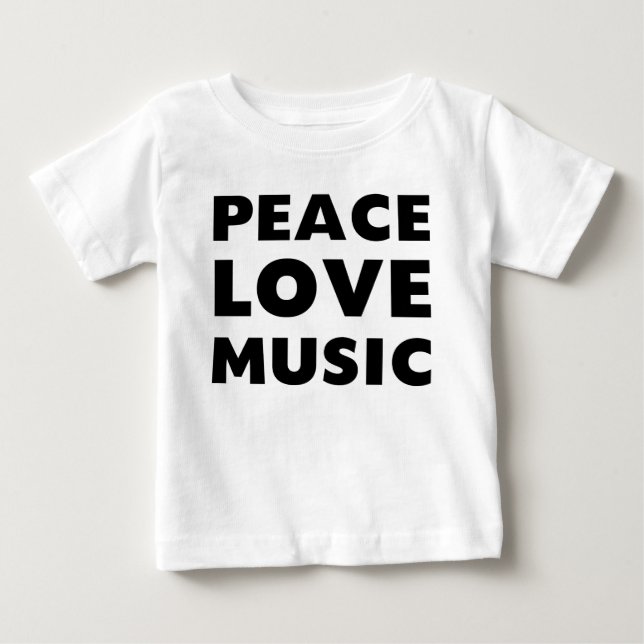 Camiseta De Bebé Música del amor de la paz (Anverso)