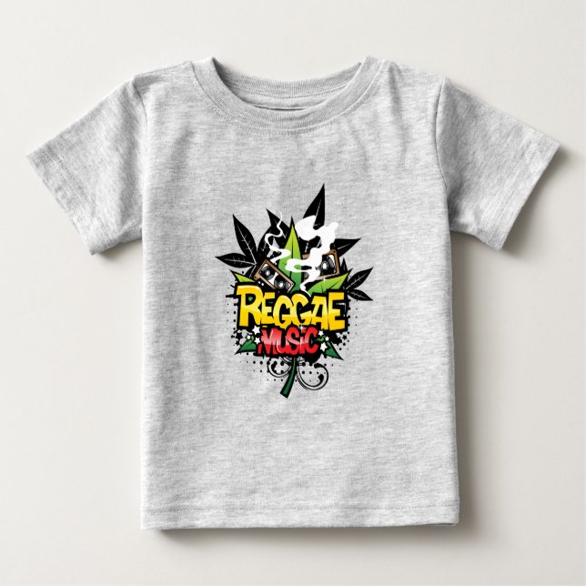 Camiseta De Bebé Música Reggae (Anverso)