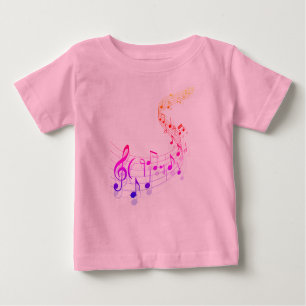 Camiseta De Bebé Musical Toddler Ruffle Tee