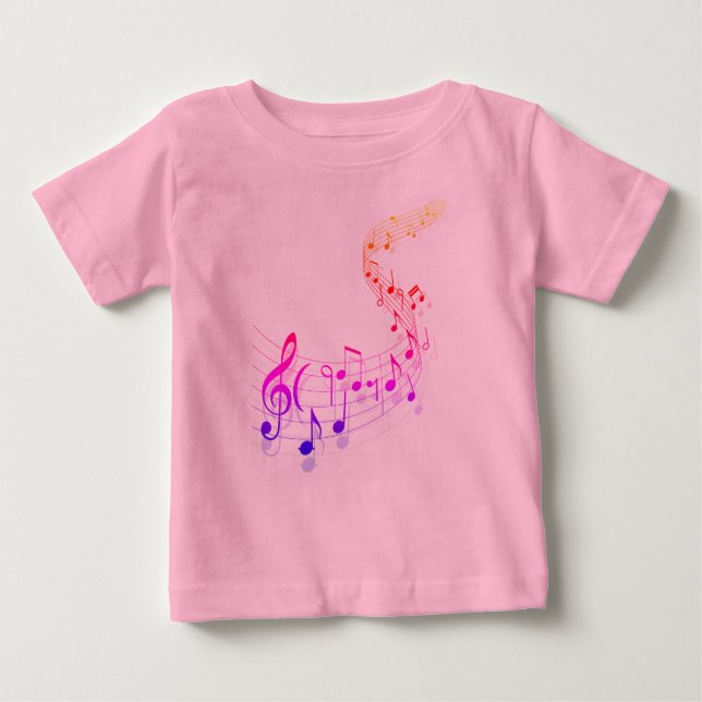 Camiseta De Bebé Musical Toddler Ruffle Tee (Anverso)
