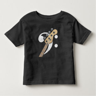 Camiseta De Bebé Músico de Bass Clef Guitar Bass Player