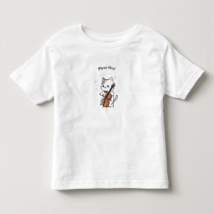 Camiseta De Bebé Músico de Cello Adorable Gato