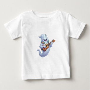Camiseta De Bebé Músico Fantasma Espeluznante Arte Musical de Hallo