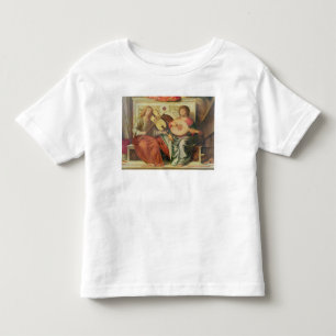 Camiseta De Bebé Músicos del ángel de la pintura de la Virgen y