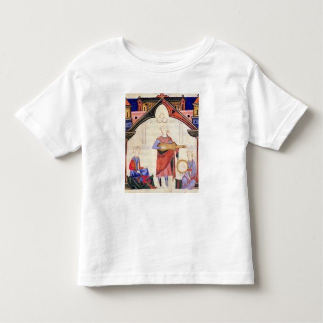 Camiseta De Bebé Músicos que juegan la guitarra y la pandereta (Anverso)