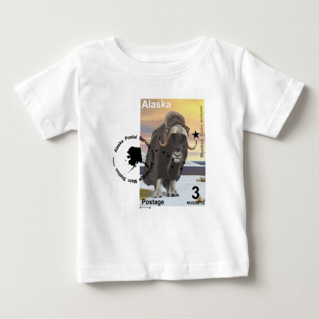 Camiseta De Bebé Muskox Stamp Souvenir (Anverso)