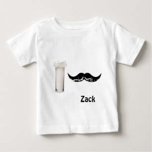 Camiseta De Bebé Mustache de leche personalizado