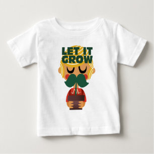 Camiseta De Bebé Mustache Growth Adventure