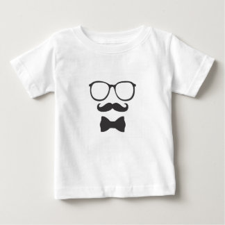 Camiseta De Bebé Mustache Hipster Bowtie Glass
