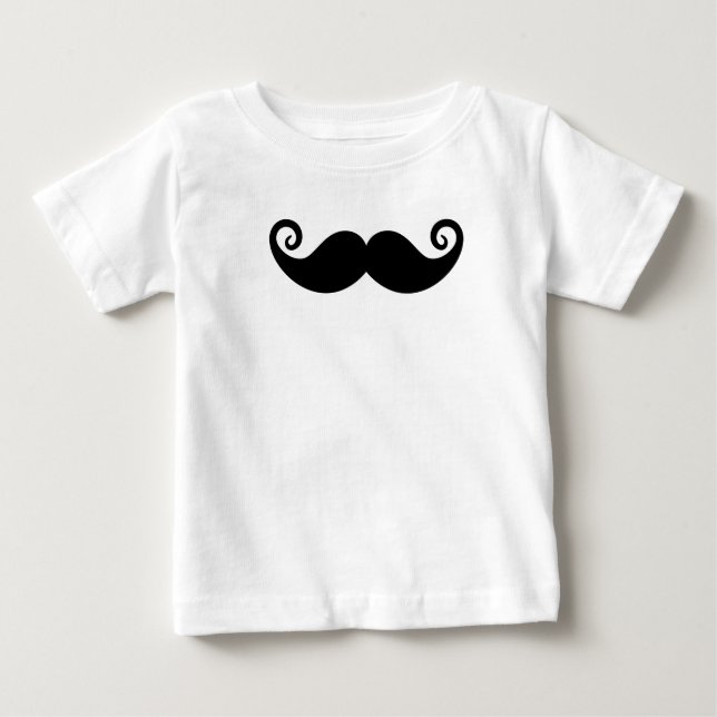 Camiseta De Bebé Mustache Mania (Anverso)