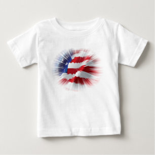 Camiseta De Bebé Muy Cool Bandera Patriótica Americana
