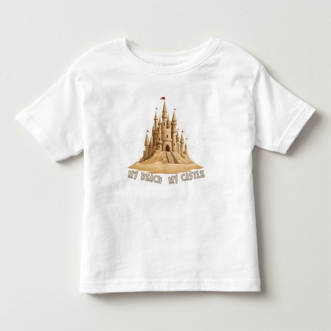 Camiseta De Bebé My Beach, My Sandcastle (Anverso)