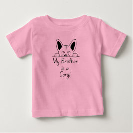 Camiseta De Bebé 'My Brother is a Corgi' Playful Dog Loving Family