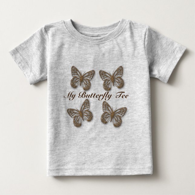 Camiseta De Bebé My Butterfly Tee Personalizado (Anverso)
