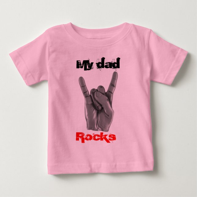 Camiseta De Bebé My dad rocks (Anverso)