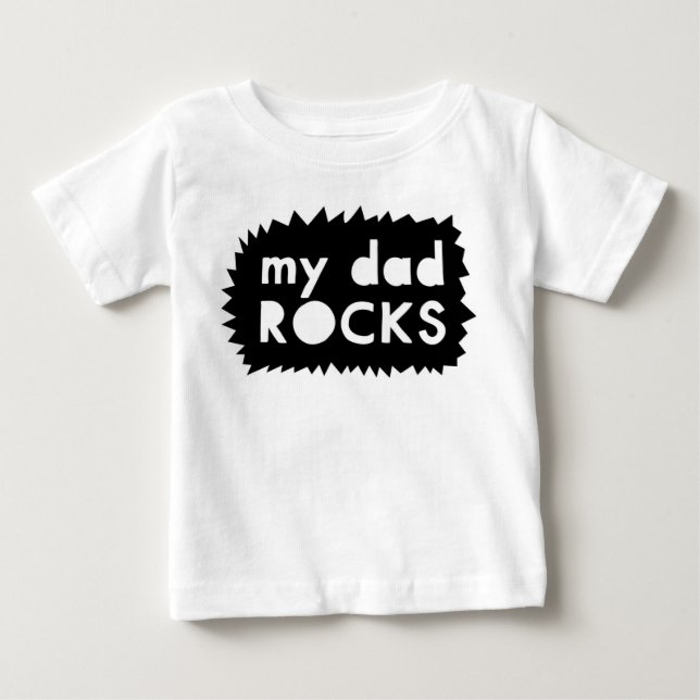 Camiseta De Bebé My dad rocks T-Shirt (Anverso)