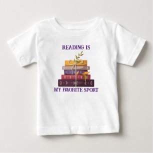 Camiseta De Bebé My favorite sport is reading