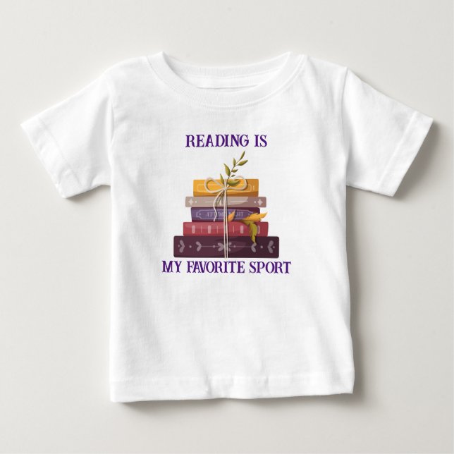 Camiseta De Bebé My favorite sport is reading (Anverso)