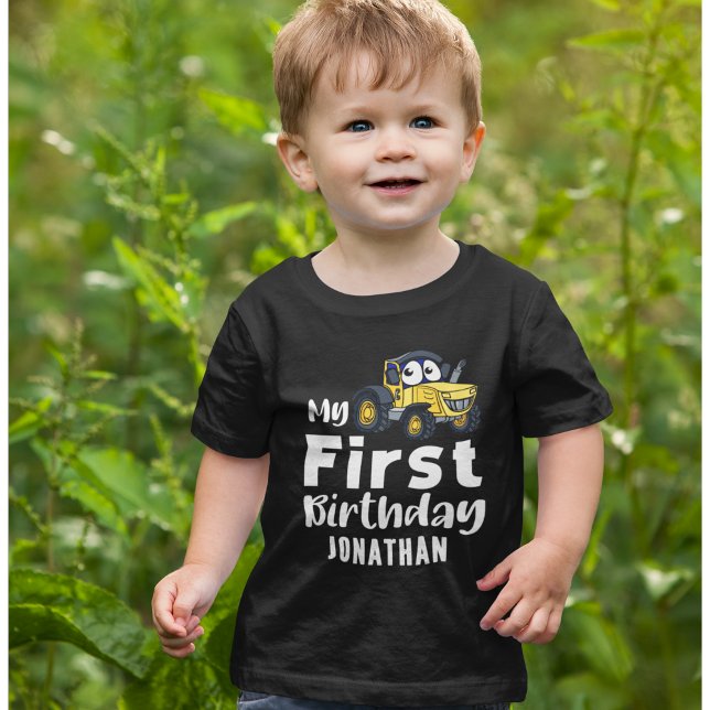 Camiseta De Bebé My First Birthday Cute Tractor Boy (Subido por el creador)