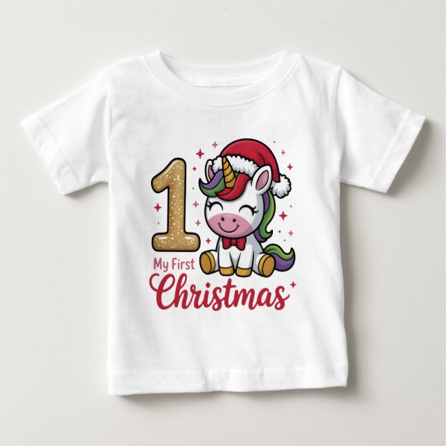 Camiseta De Bebé My First Christmas 2025: A Magical Baby Milestone (Anverso)