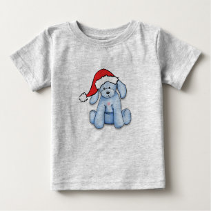 Camiseta De Bebé "My First Christmas" baby bodysuit with cute puppy
