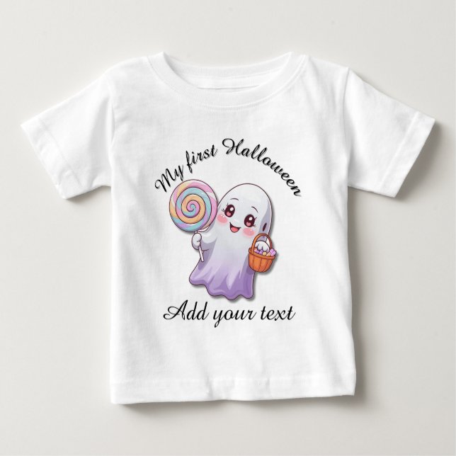 Camiseta De Bebé My First Halloween Ghost Baby Tee (Anverso)