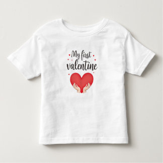 Camiseta De Bebé  My First Valentine toddler T-Shirt cute heart