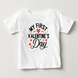 Camiseta De Bebé My first Valentine's Day