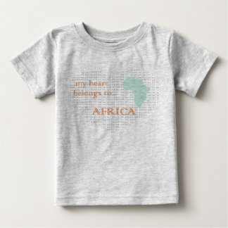 Camiseta De Bebé My heart belongs to AFRICA