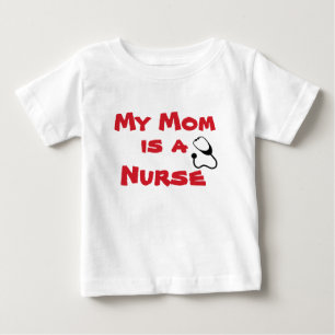 Camiseta De Bebé My Mom Is A Nurse White Red Baby Tutu Bodysuit