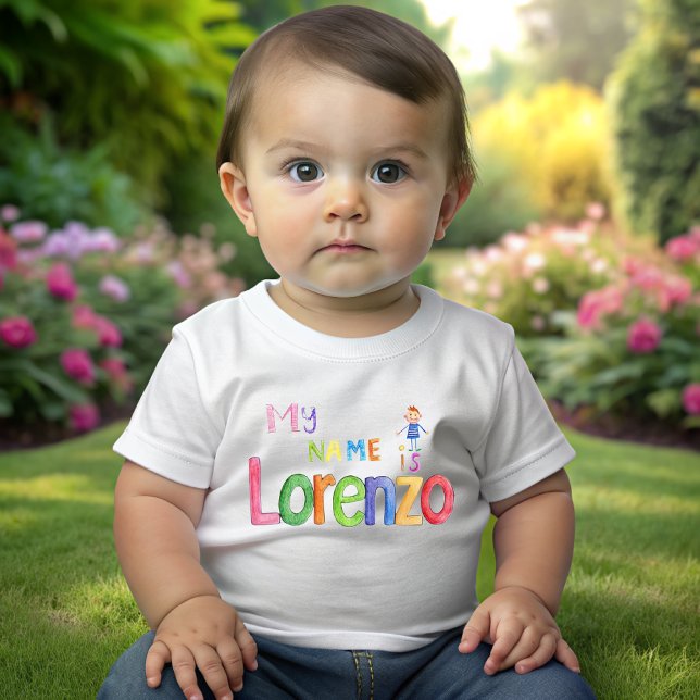 Camiseta De Bebé My name is Lorenzo (My name is Lorenzo)