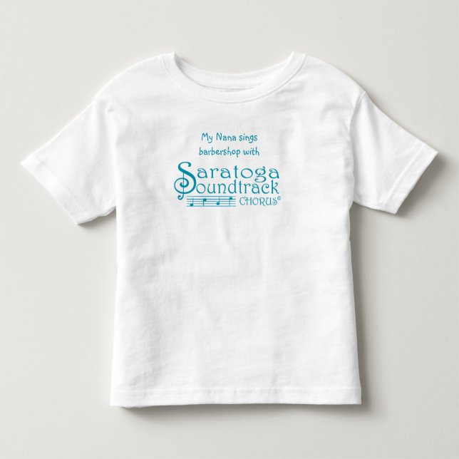 Camiseta De Bebé My Nana canta barbershop Toddler (Anverso)