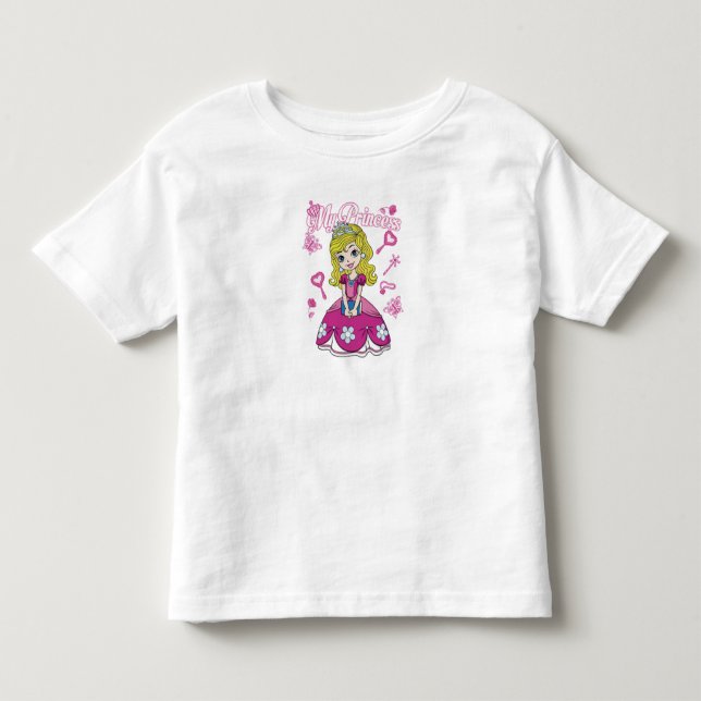 Camiseta De Bebé "My Princess" Cute Cartoon Girl T-Shirt – Perfect  (Anverso)