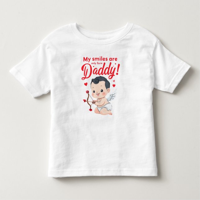 Camiseta De Bebé My Smiles Are Only for Daddy Baby Valentine tshirt (Anverso)