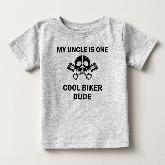 Camiseta De Bebé My Uncle Is One Cool Biker Dude (Anverso)