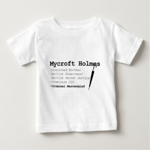 Camiseta De Bebé Mycroft blk