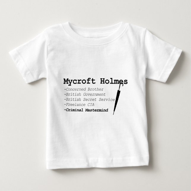 Camiseta De Bebé Mycroft blk (Anverso)