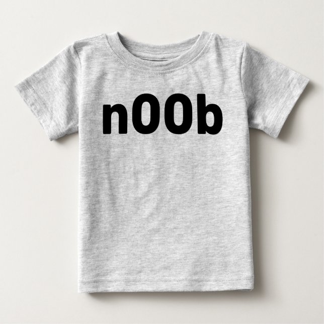 Camiseta De Bebé n00b novato (Anverso)