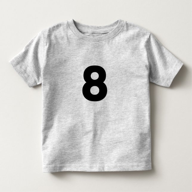 Camiseta De Bebé N 8, número ocho 8 (Anverso)