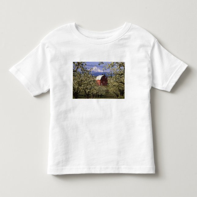 Camiseta De Bebé N.A., EE. UU., Oregón, condado de Hood River. Rojo (Anverso)