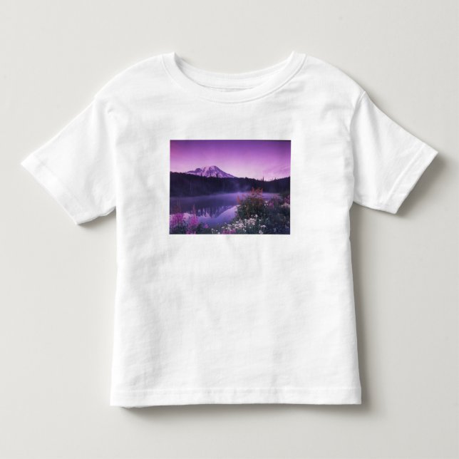 Camiseta De Bebé N.A., EE. UU., Washington, Mt. Rainier Nacional (Anverso)