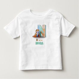 Camiseta De Bebé N is for Nora - Personalized Toddler Tee