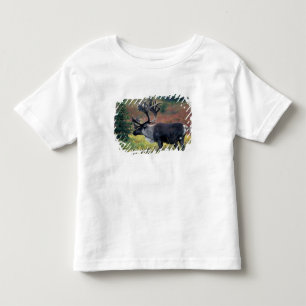 Camiseta De Bebé NA, EE. UU., Alaska, Denali NP, Caribú macho 3