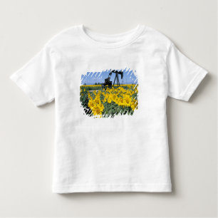 Camiseta De Bebé Na, EE.UU., Colorado, Sunflower, Oil Derrick