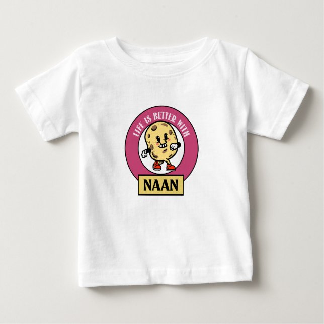Camiseta De Bebé naan divertido (Anverso)